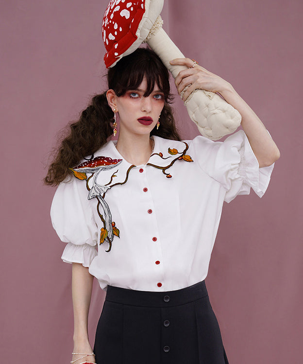 Mushroom Berry Blouse