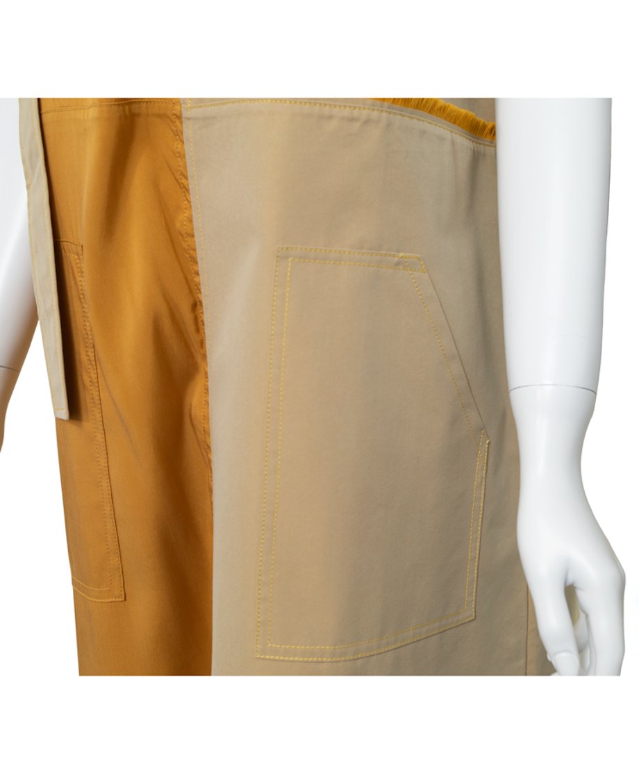 Dual Tone Asymmetric Strap Dress