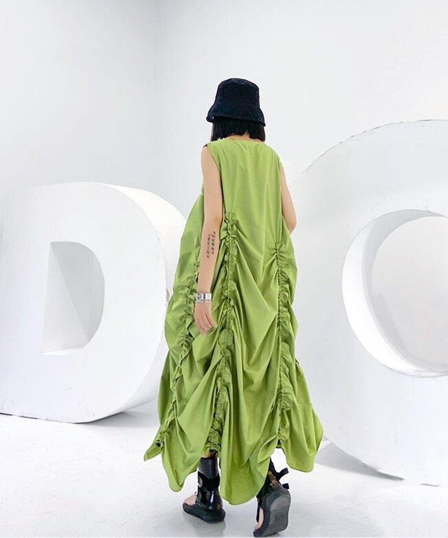 Ruched Balloon Silhouette  Dress