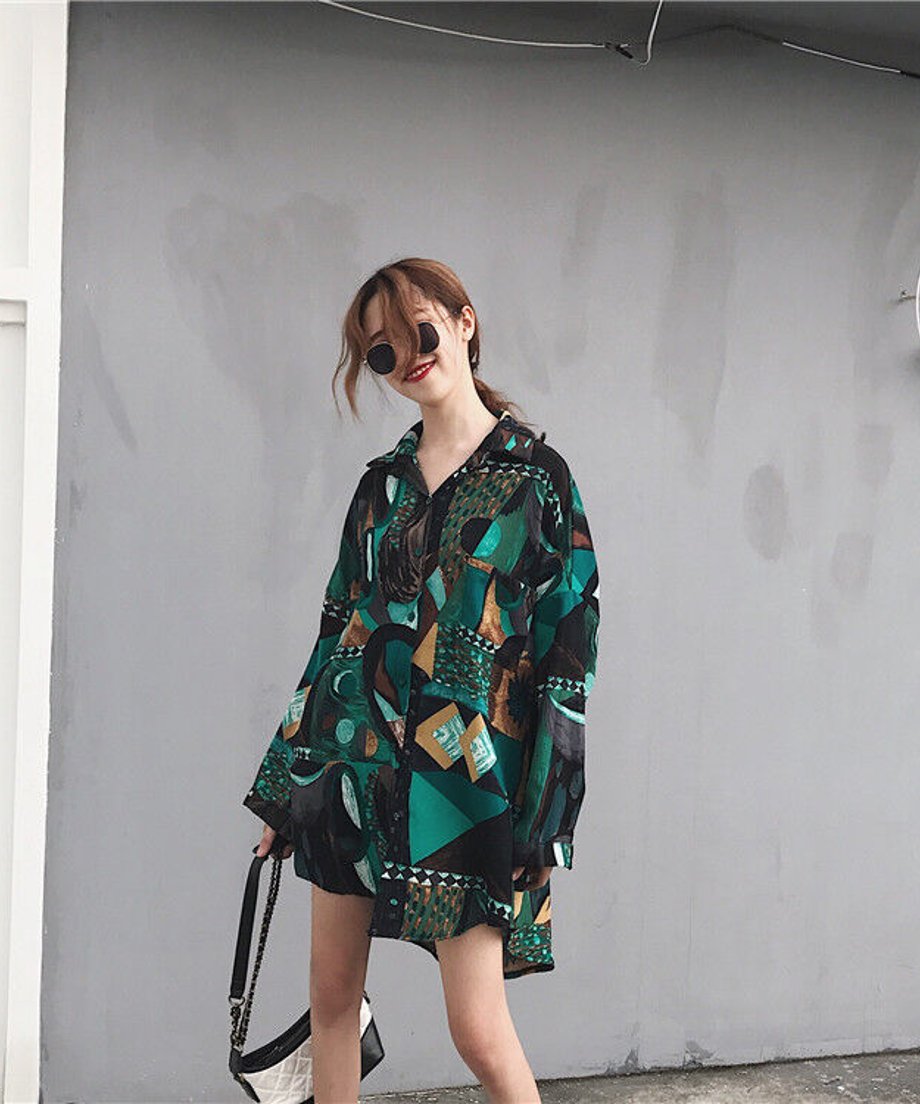 Geometry Loose Blouse