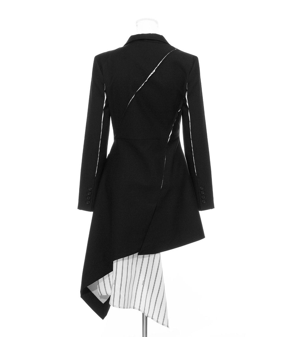 Pleated Panel Tailored Jacket