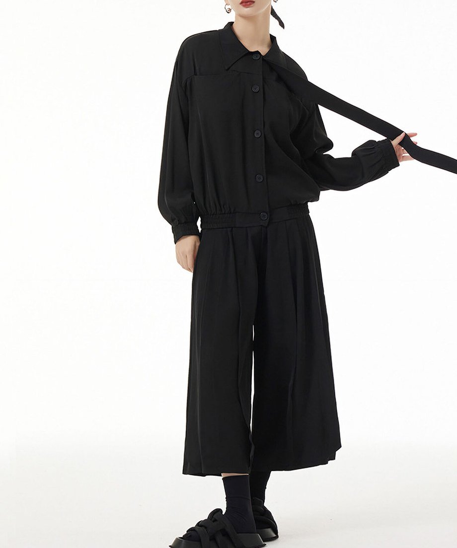 Scarf Detail Volume Jacket