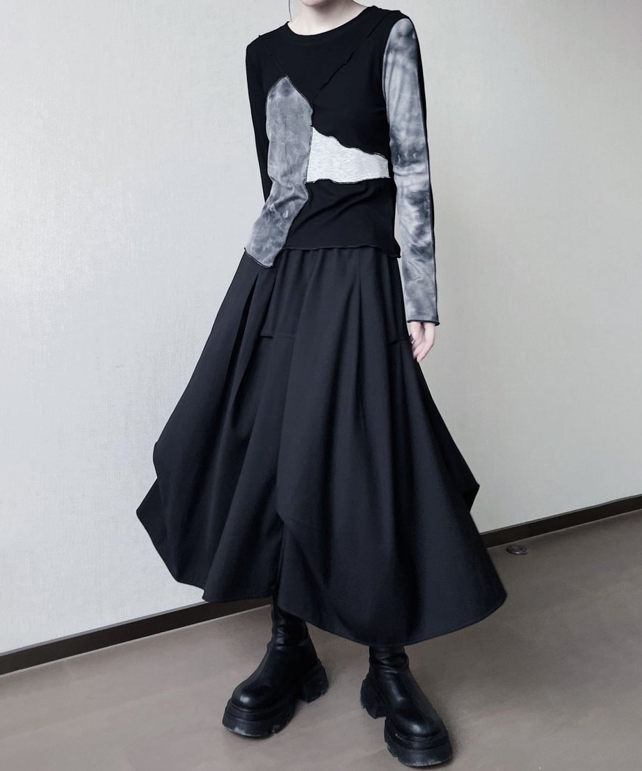 Boat-neck Blocking Top