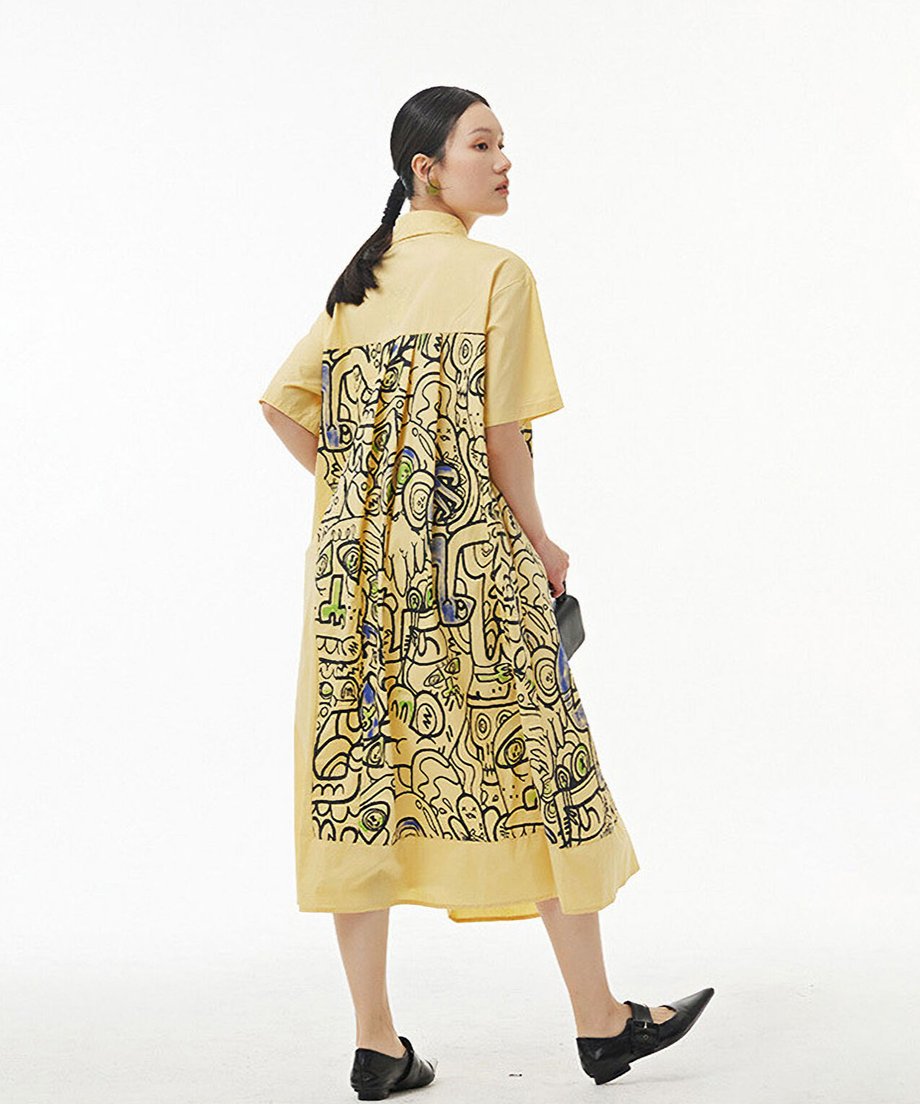 Graphic Art Printed Dress