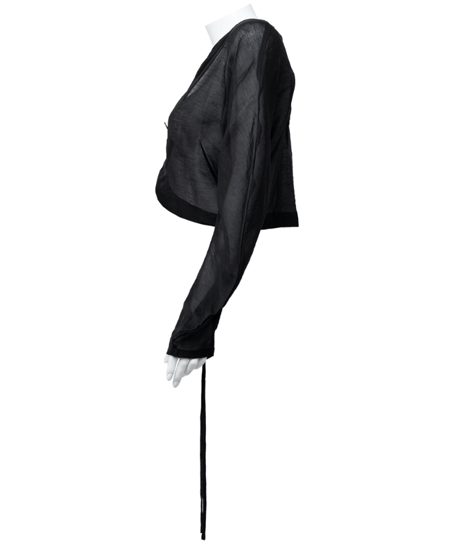 Sheer Volume Sleeve Cardigan