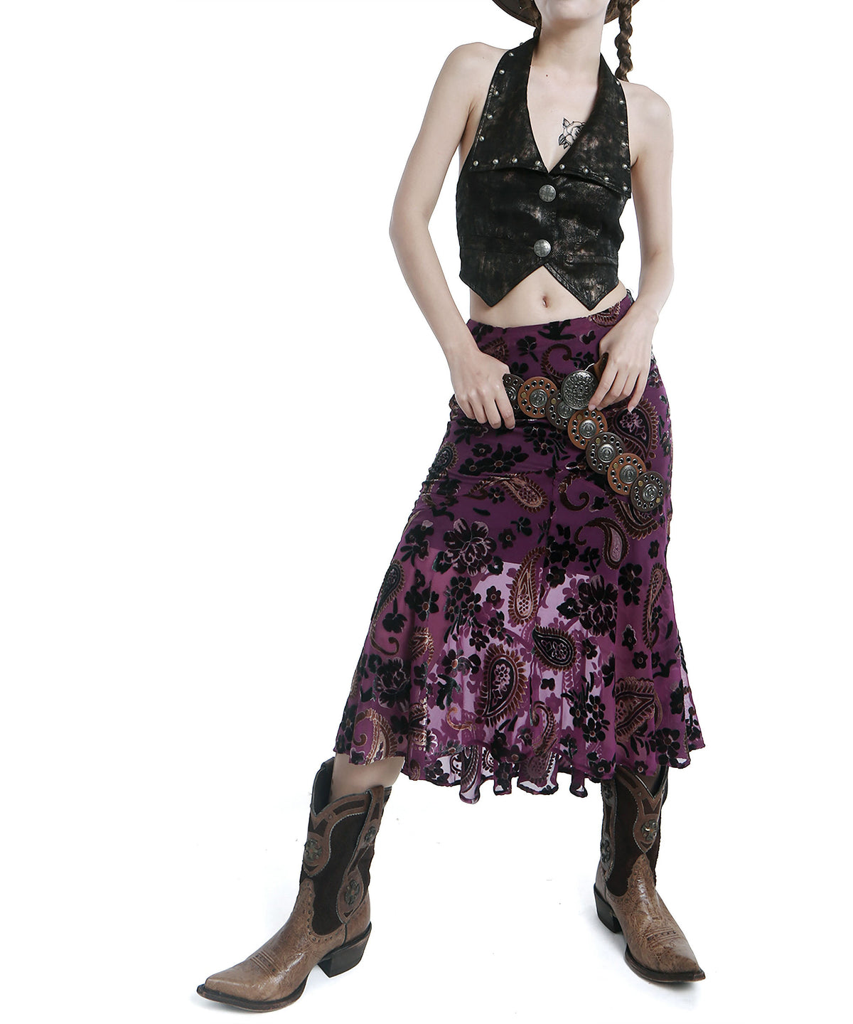 Rivet Disc Pin Buckle Belt