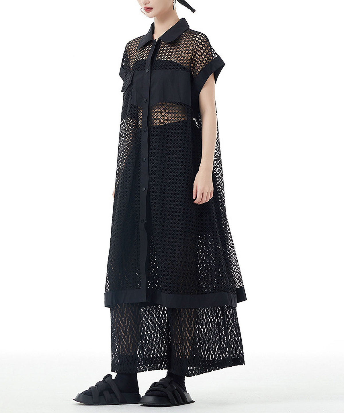 Mesh Long Blouse