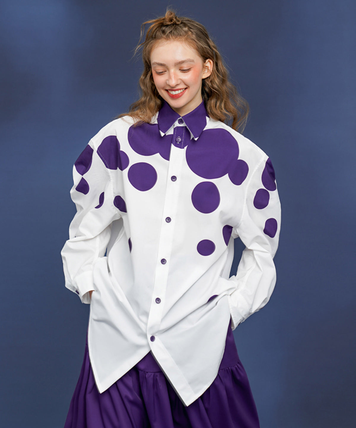 Polka Dot Print Blouse