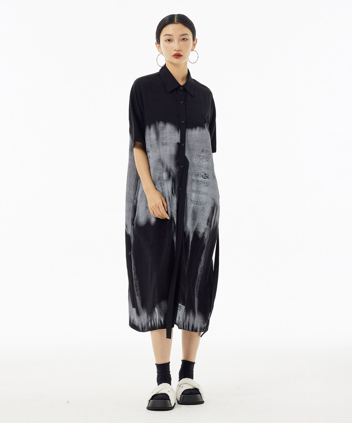 Blurred Print Dress