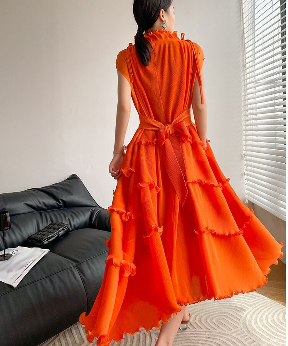 Frill Pleats Dress