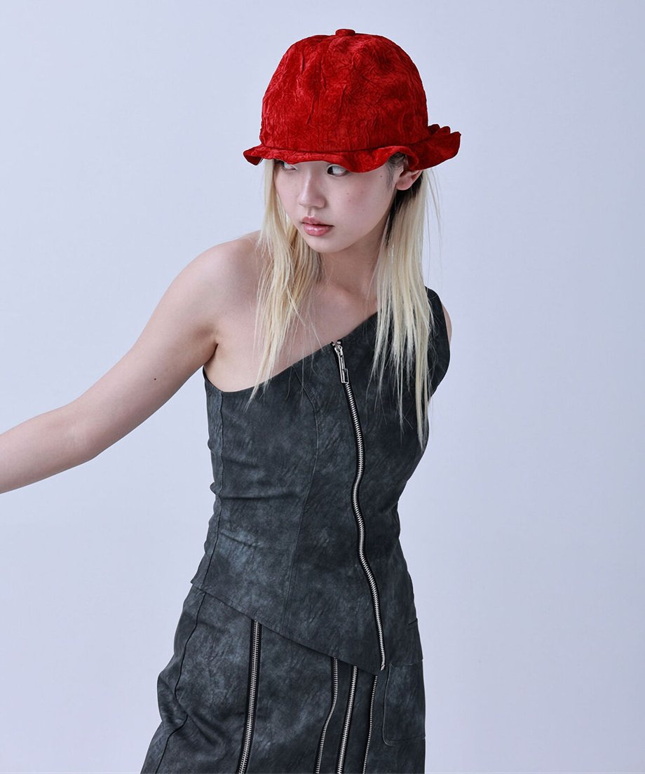Velvet Wave Ribbon Hat