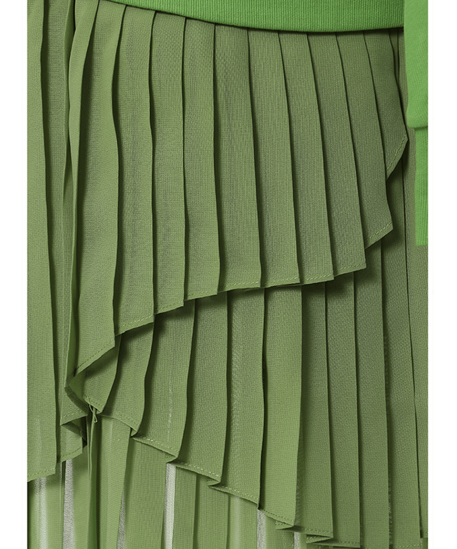 Pleated Hoodie Dress