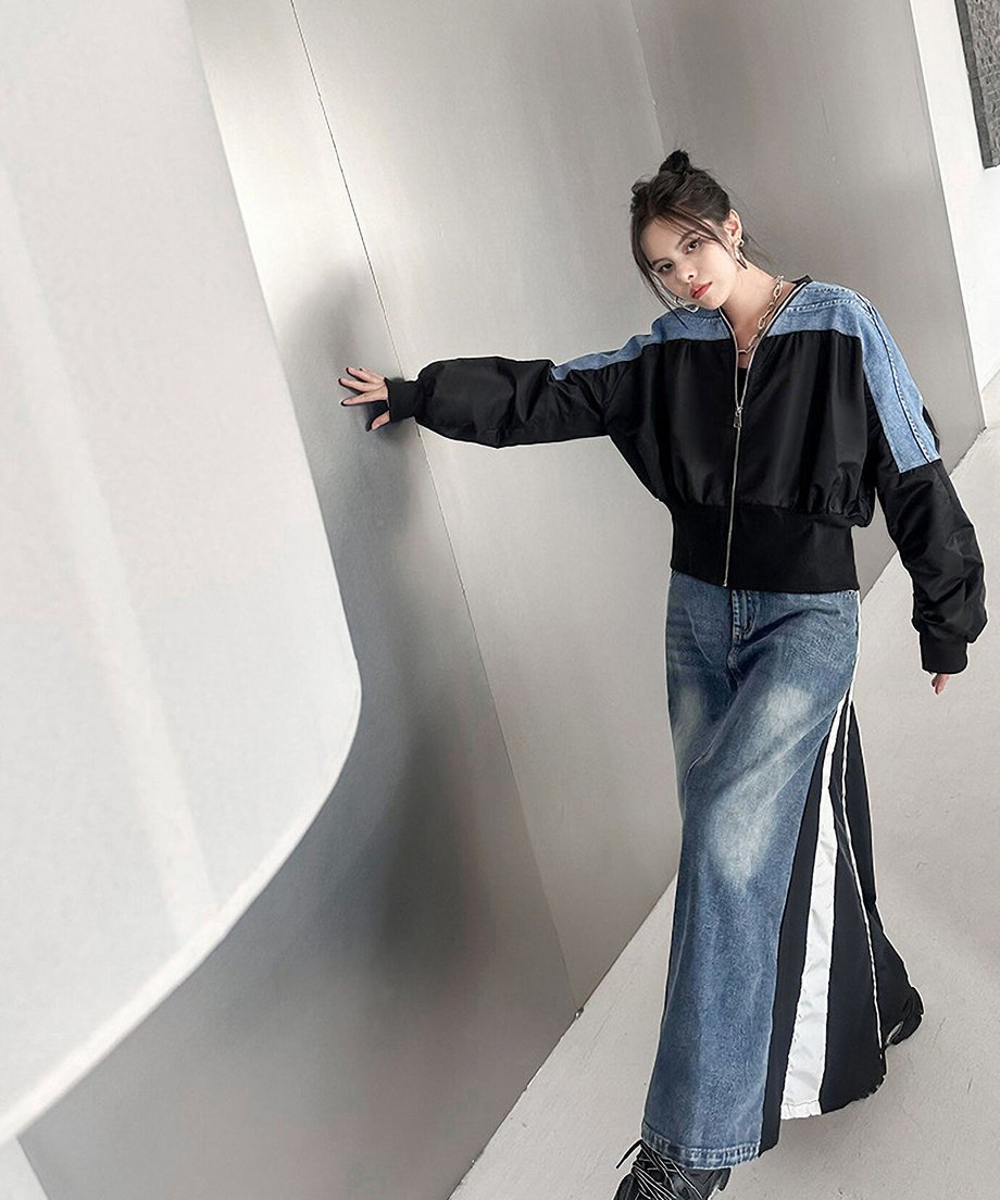 Collarless Zip Jacket