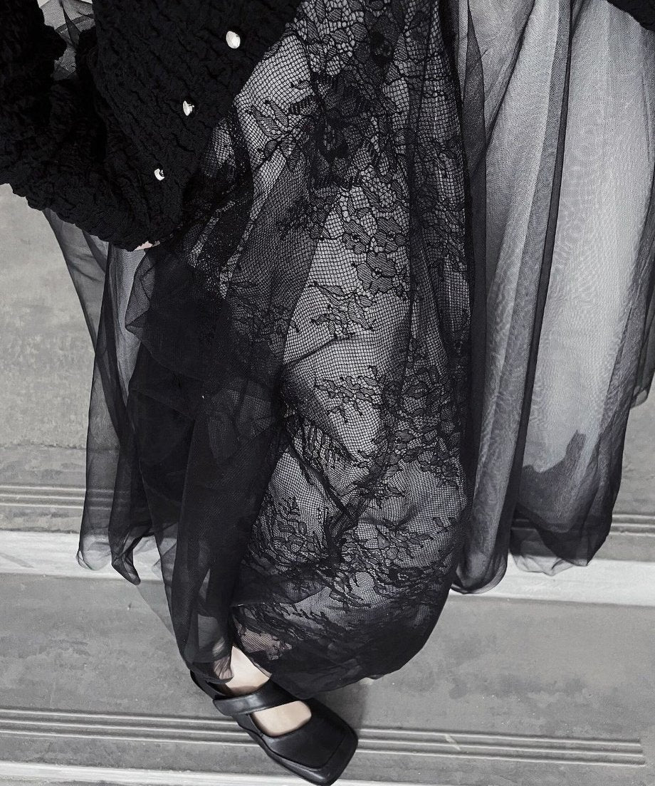 Tulle Layered Gradient Skirt