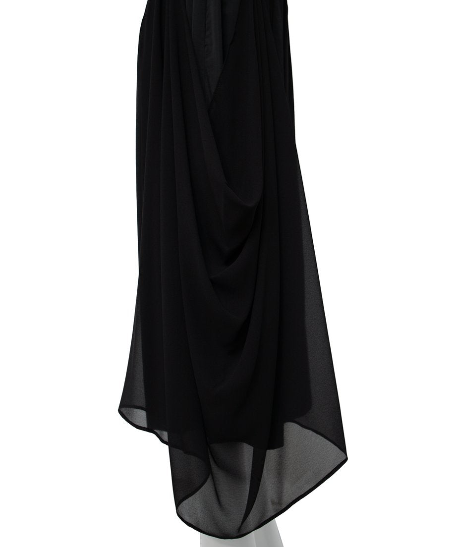 Draped Asymmetric Wide Pants