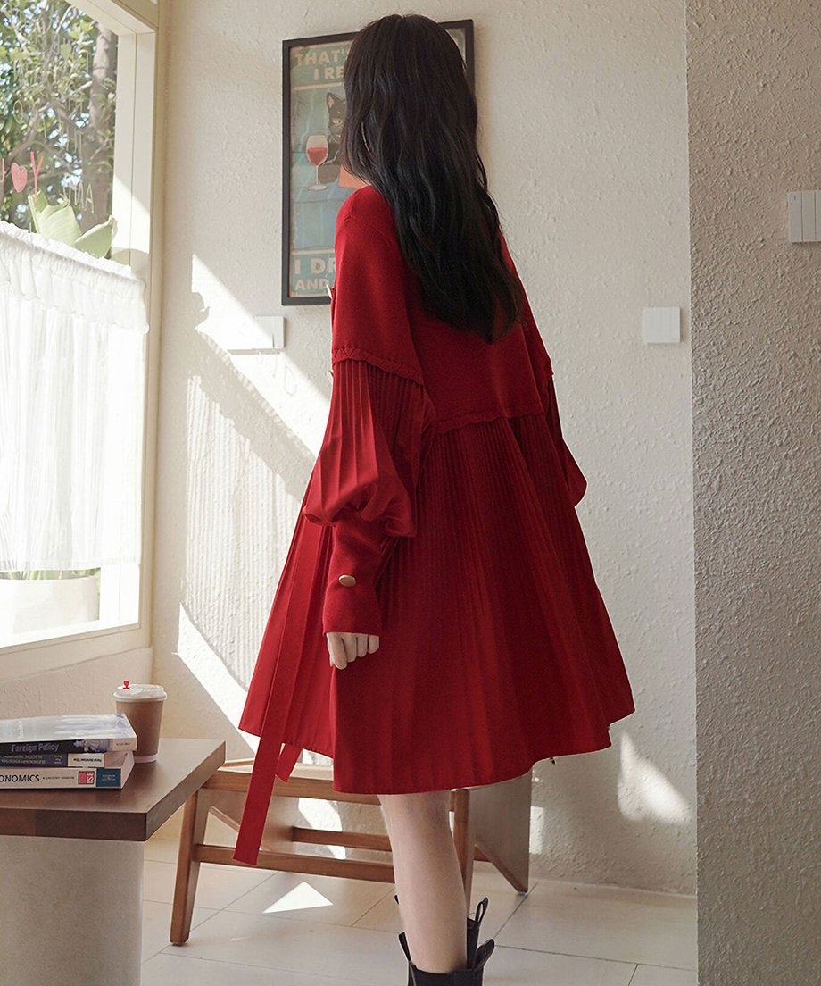 Lantern Sleeve Dress