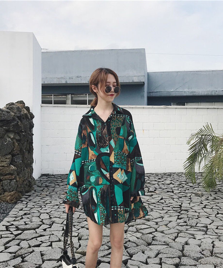 Geometry Loose Blouse