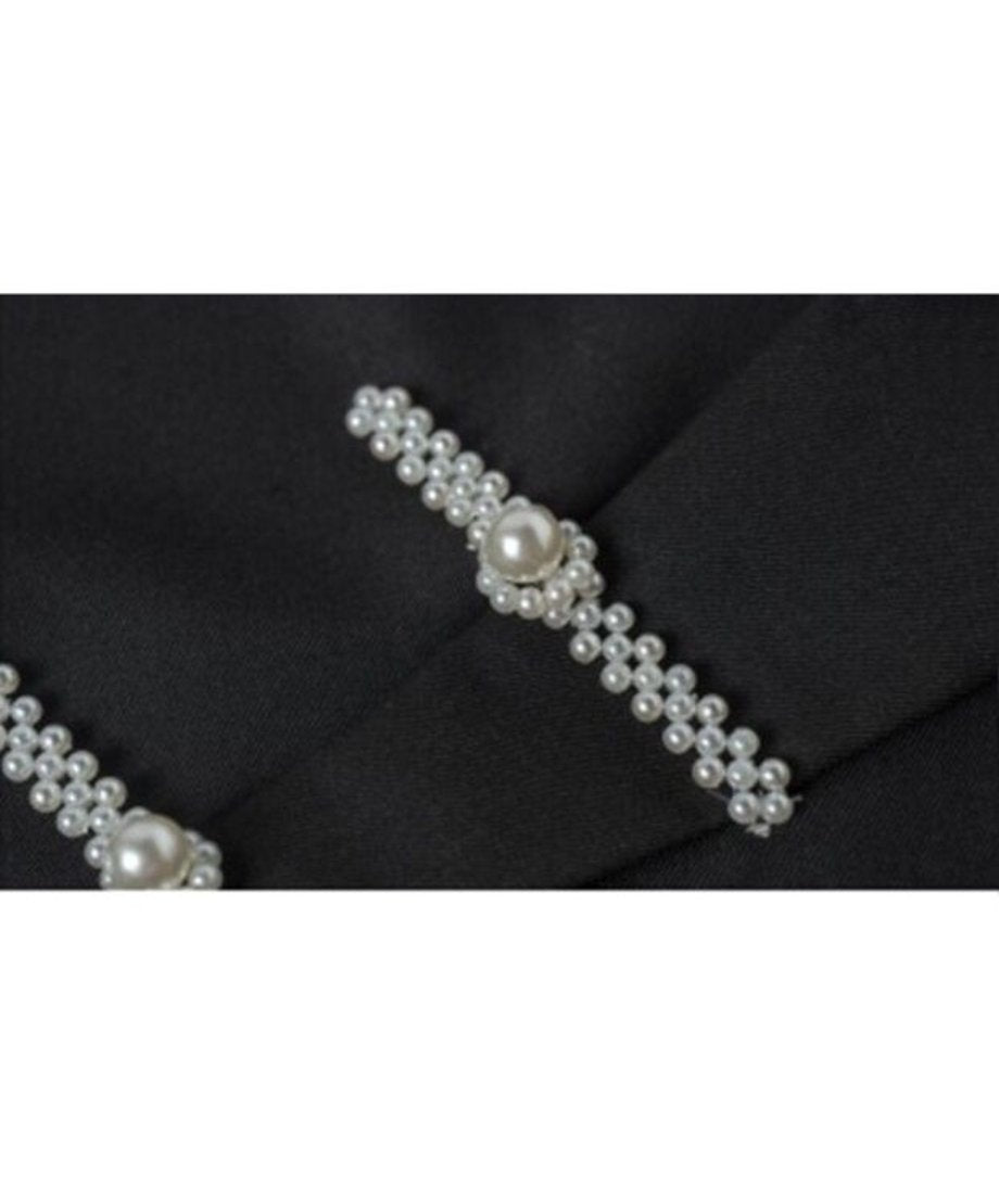 Pin Detail Contrast Wrap Dress