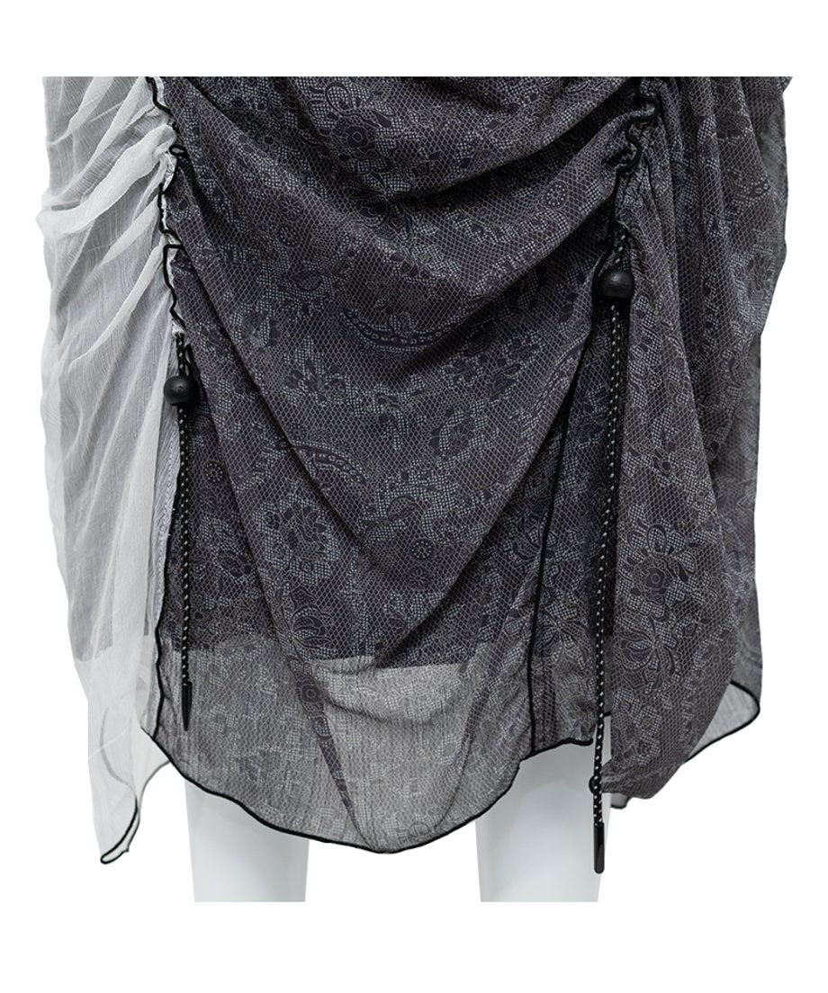 Drape Gather Lace Skirt