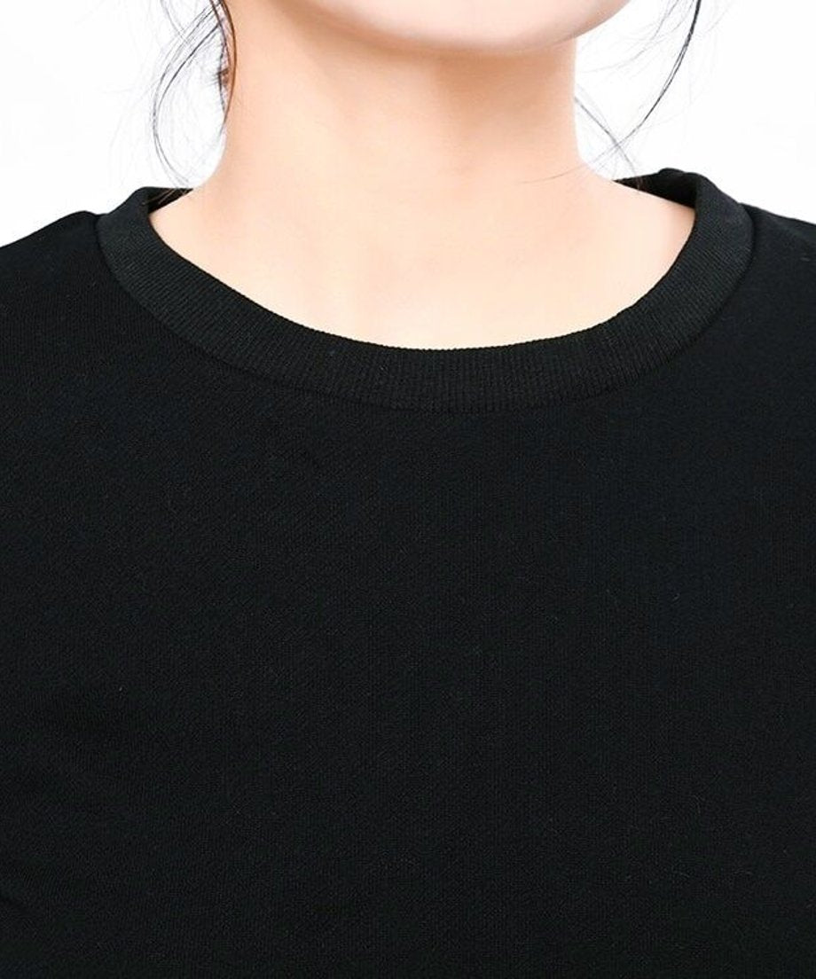 Denim Switching Sweatshirt