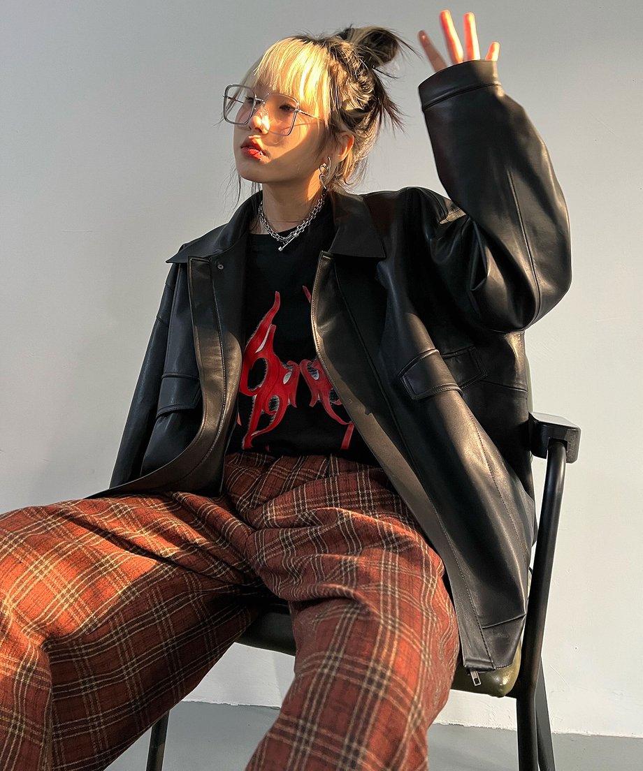 Flap Pocket Faux Leather Jacket