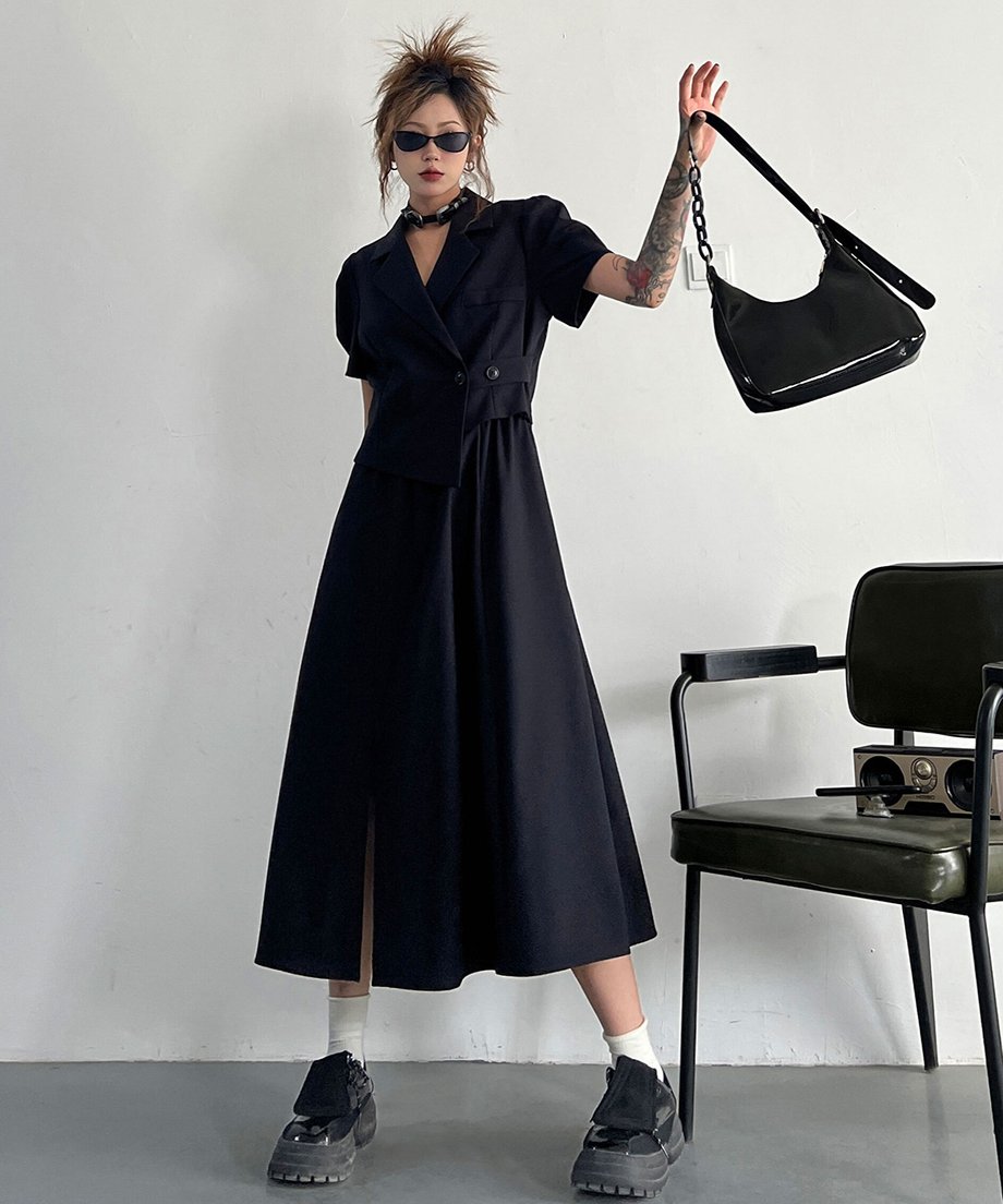 Faux Two-piece Dress