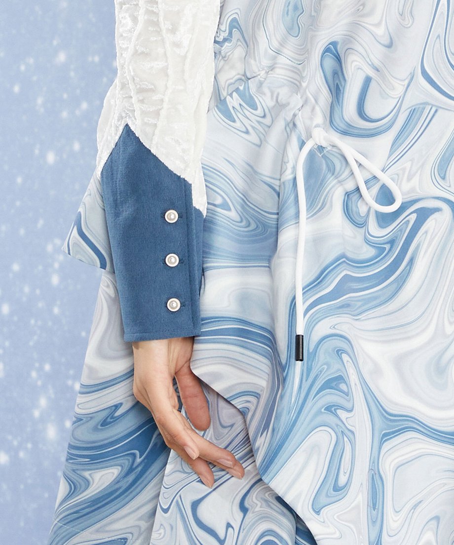 Faux Layered Marble Dress