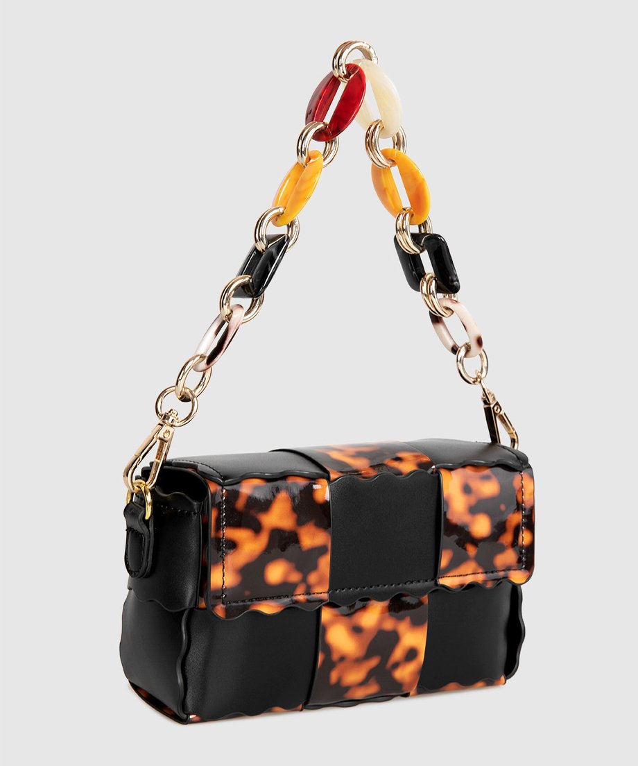Tortoiseshell Chain Shoulder Bag