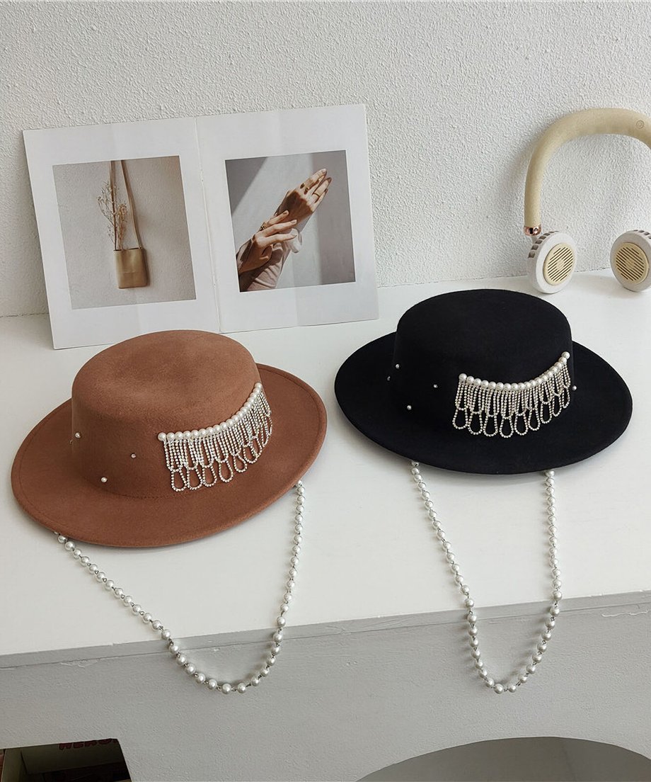 Beaded Veil Hat