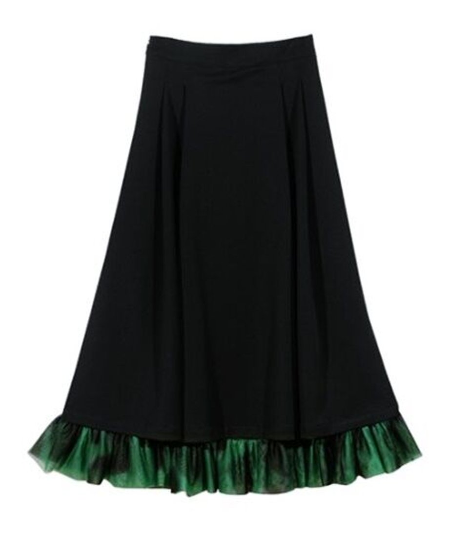 Ruffle Hem Layered Skirt