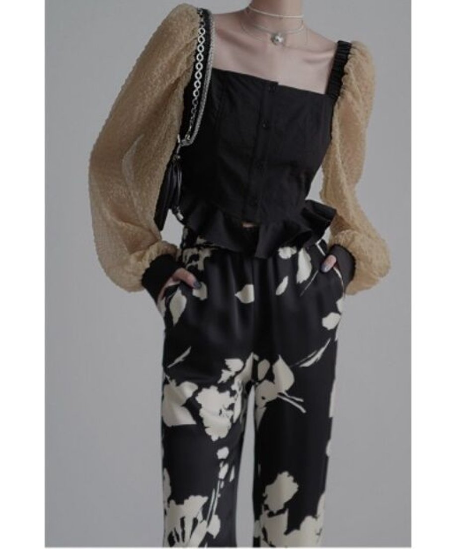 Square-neck Patchwork Top