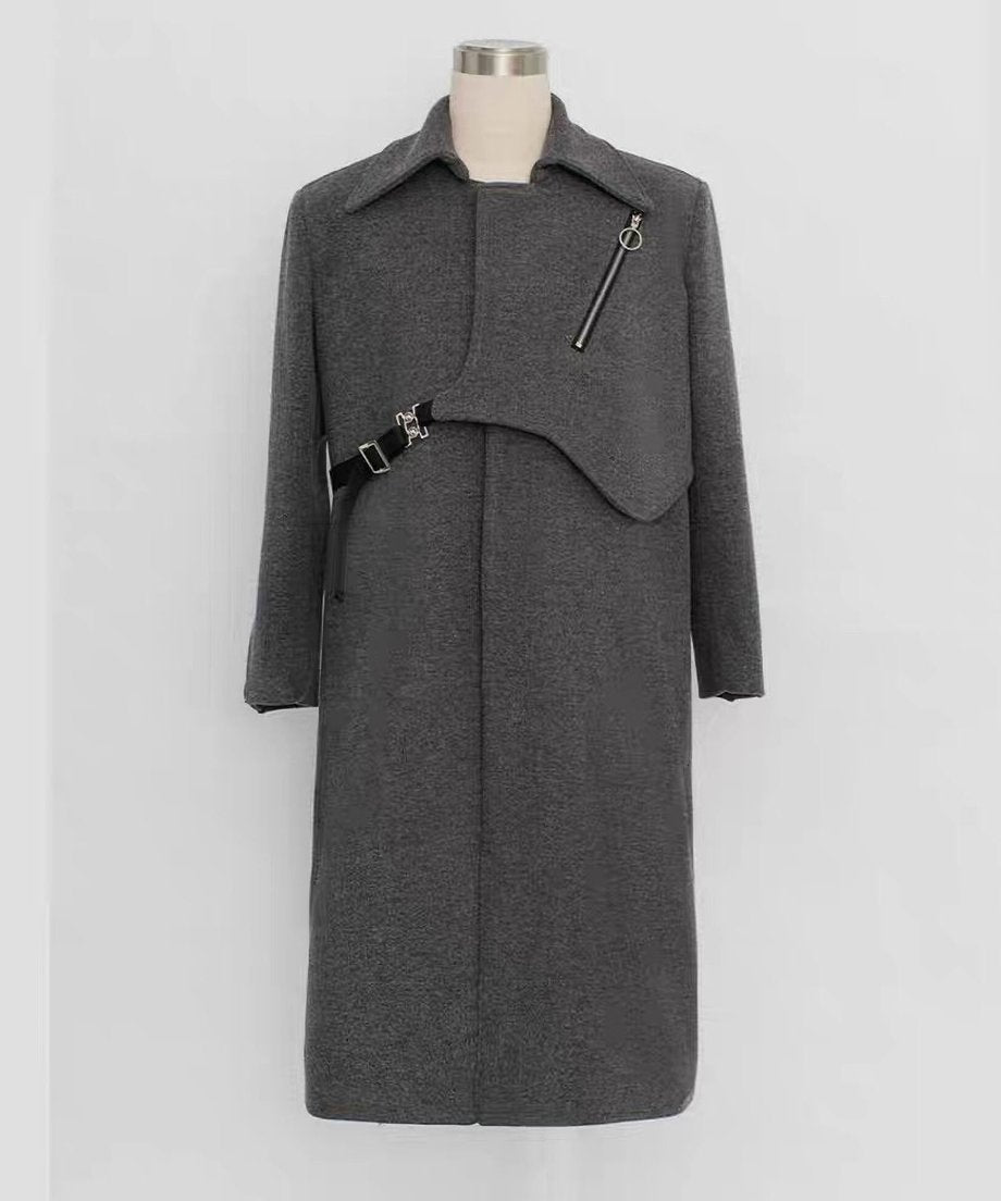 Layered Zip Long Coat