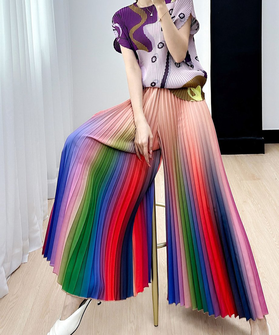 Gradation Pleat Pants