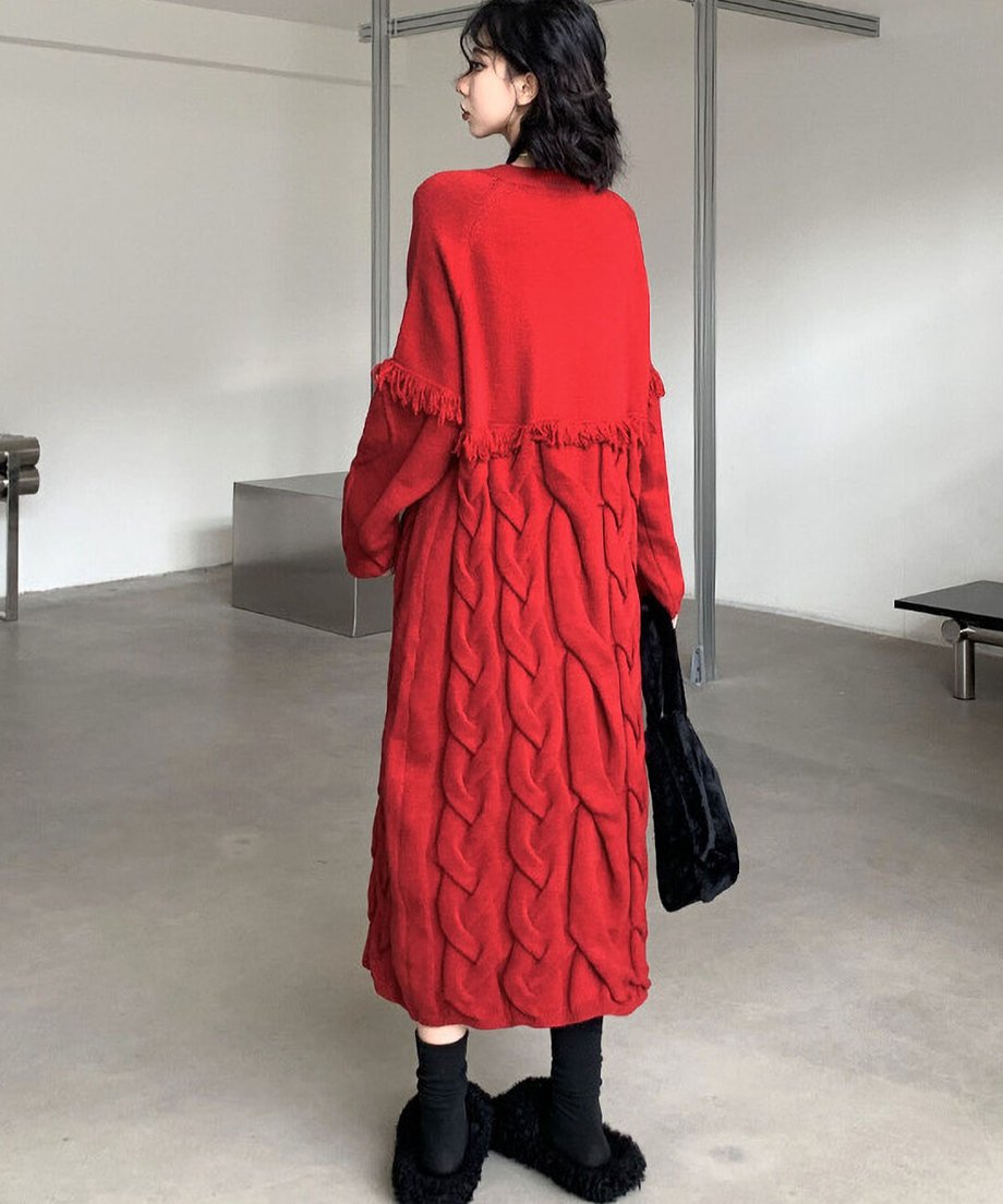 Cross Sweater Dress