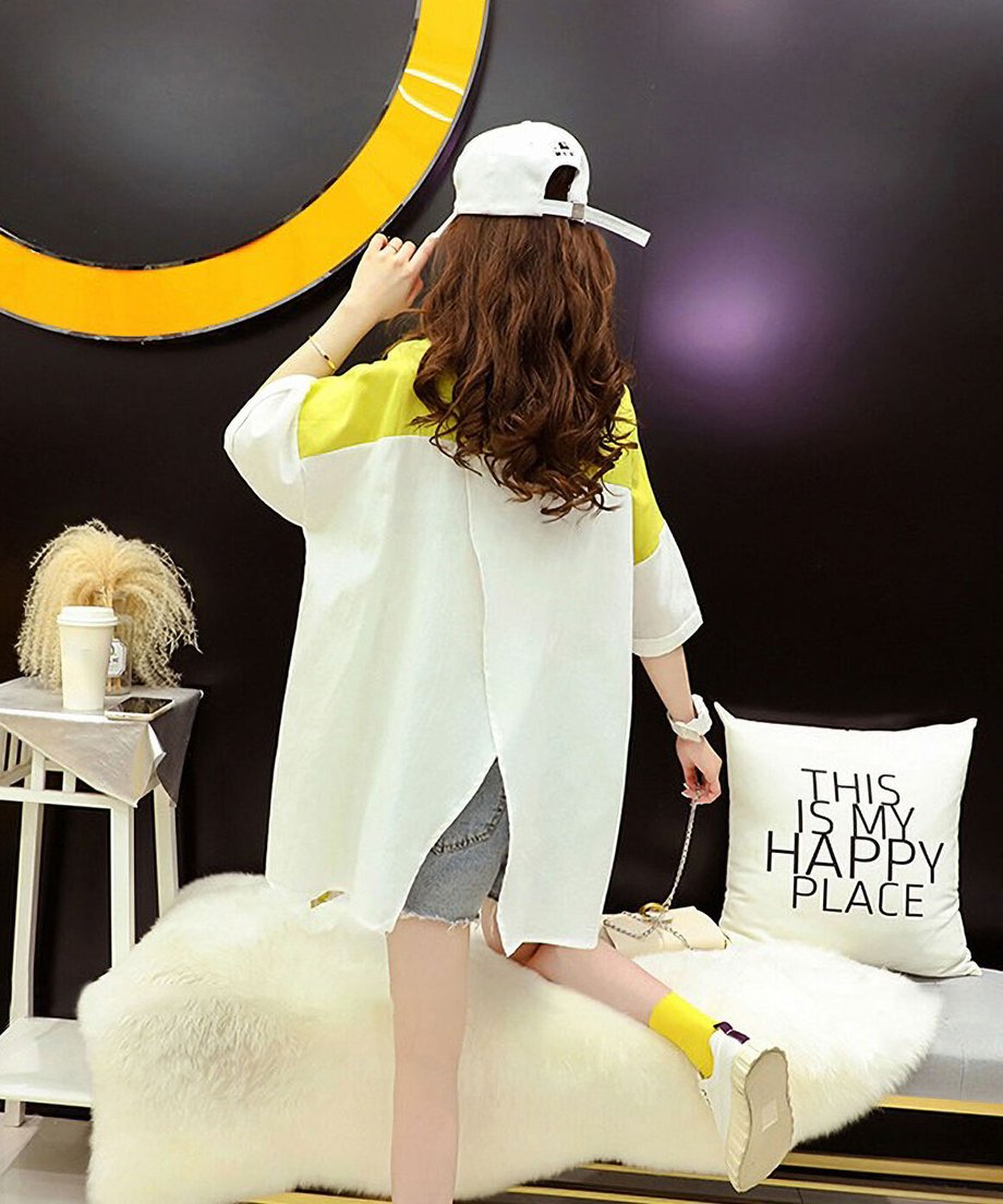 Bicolor Asymmetrical Blouse