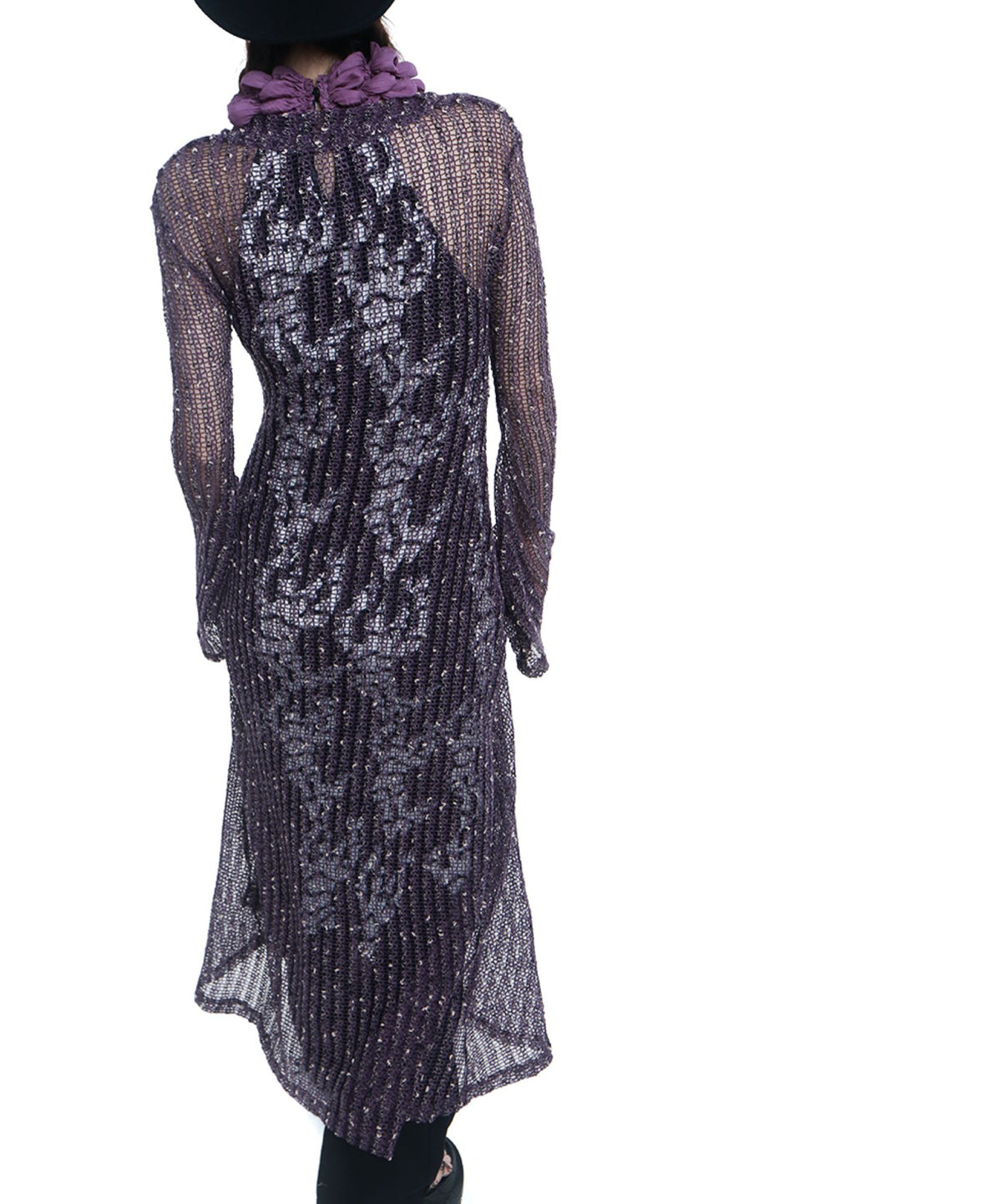 Three-dimensional Pleate-neck Dress