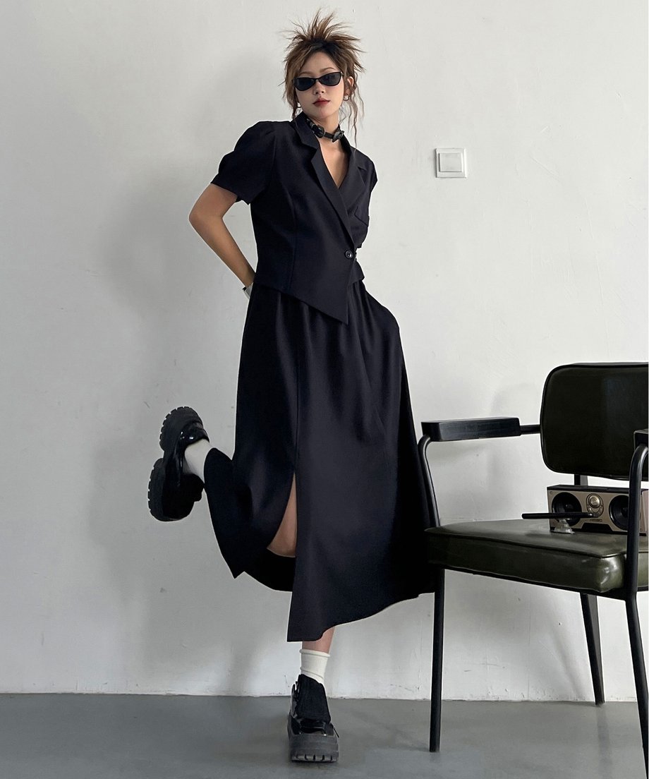 Faux Two-piece Dress