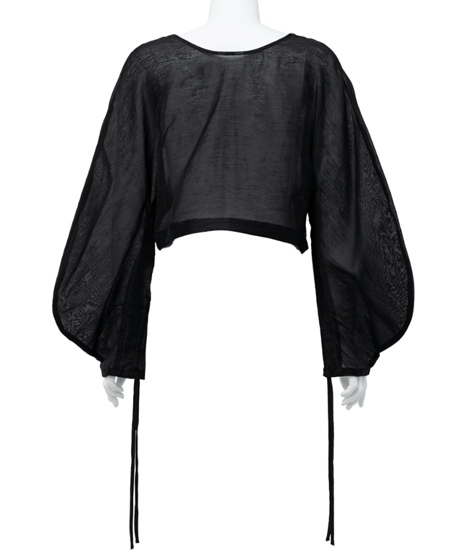 Sheer Volume Sleeve Cardigan