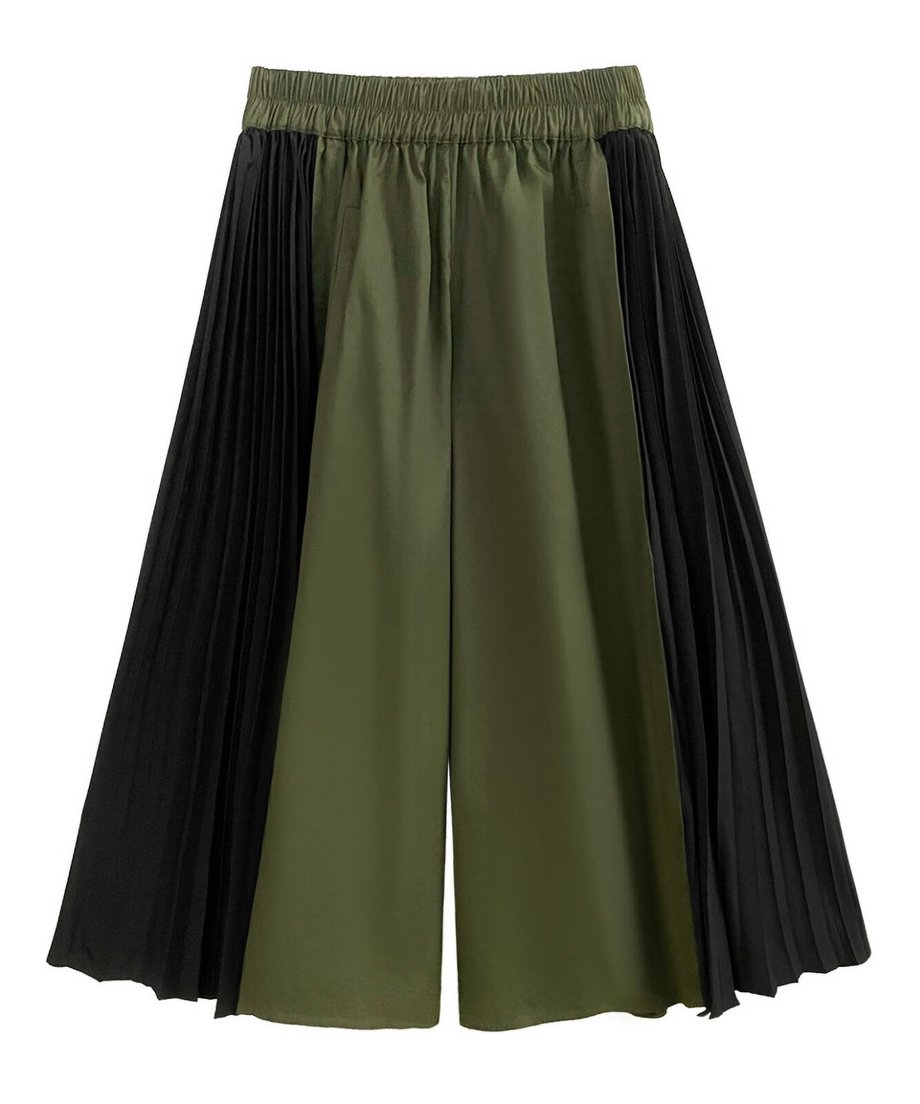 Side Pleat Wide Pants
