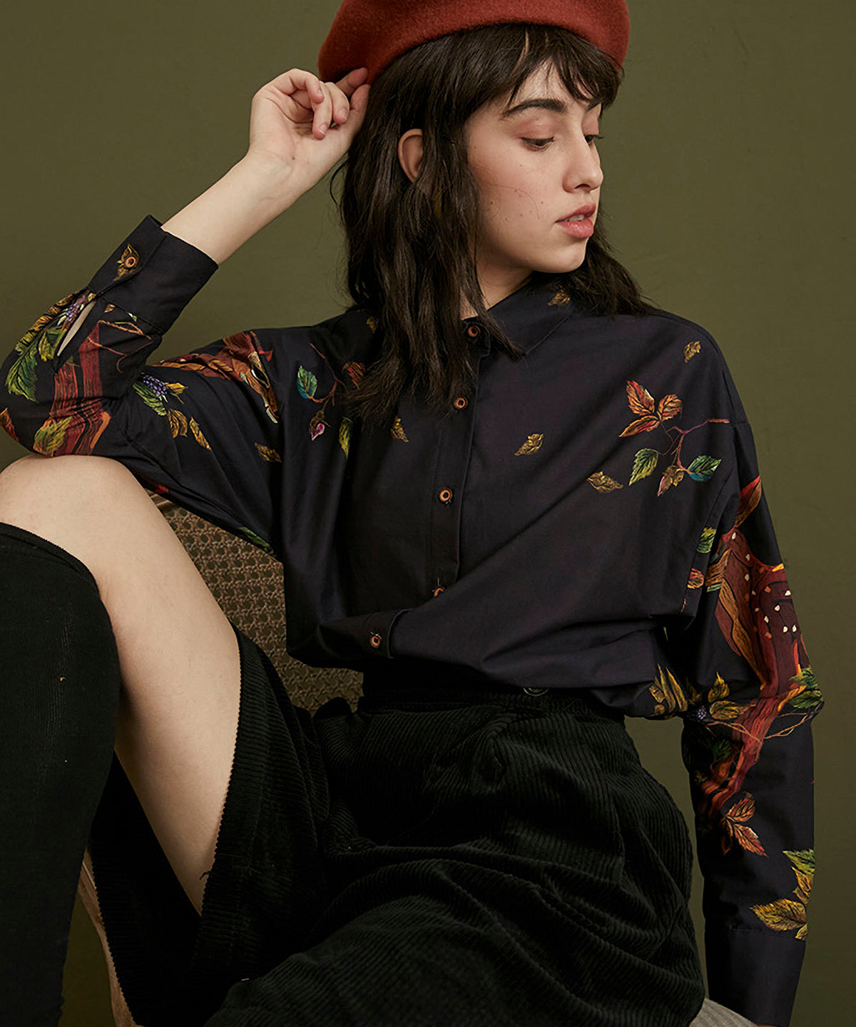 Deer Print Blouse