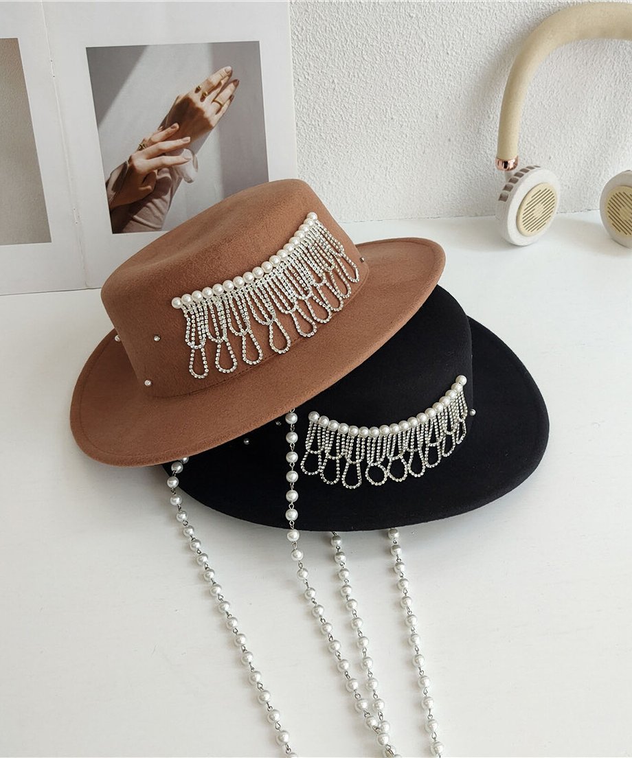 Beaded Veil Hat