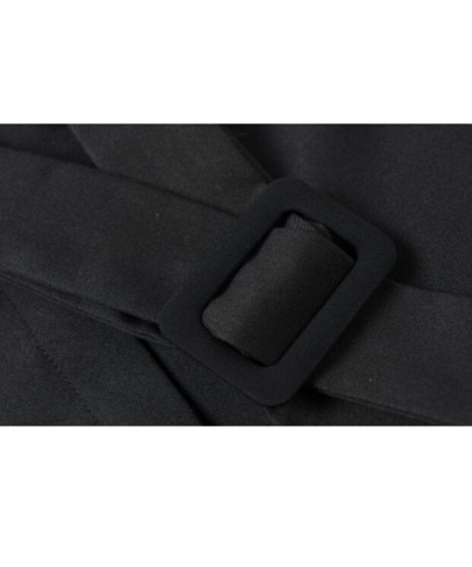 Pin Detail Contrast Wrap Dress