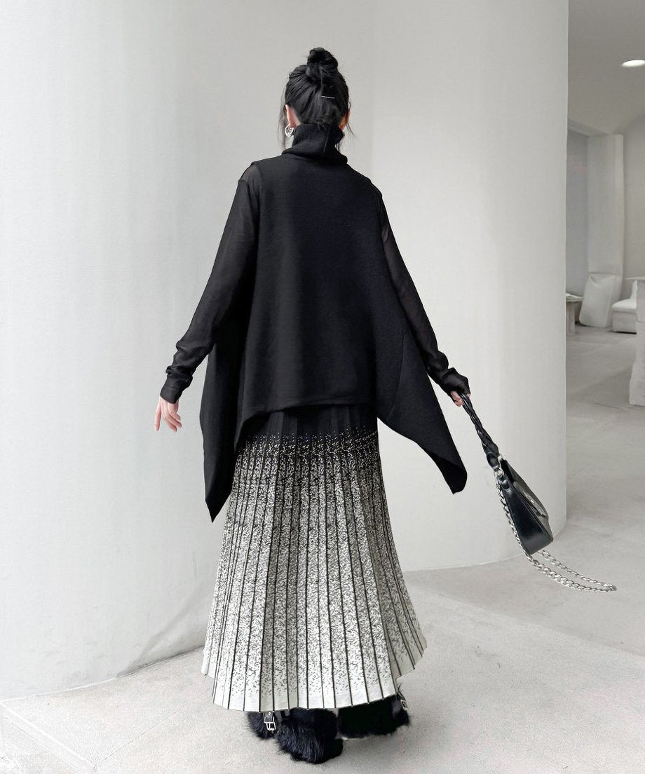 Gradation Pleat Skirt