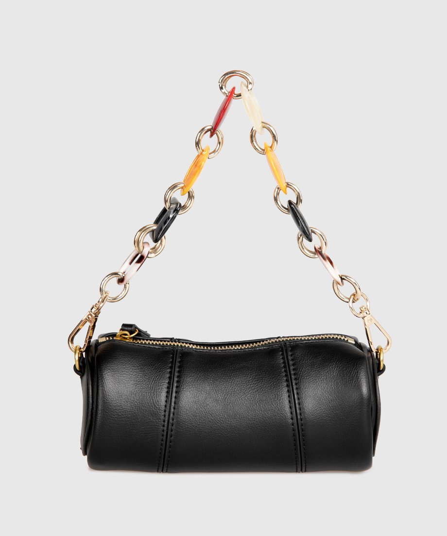 Color Chain Barrel Bag