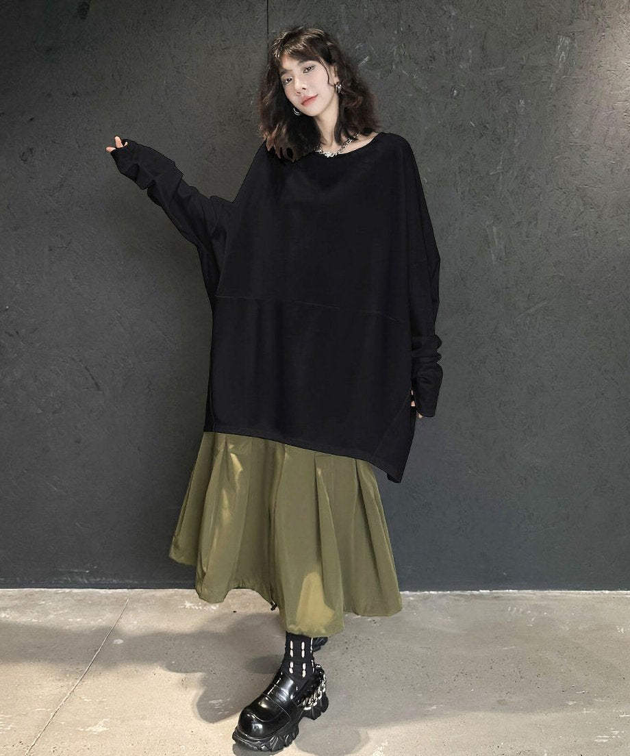 Oversized Drop Shoulder Long Sleeve Tee