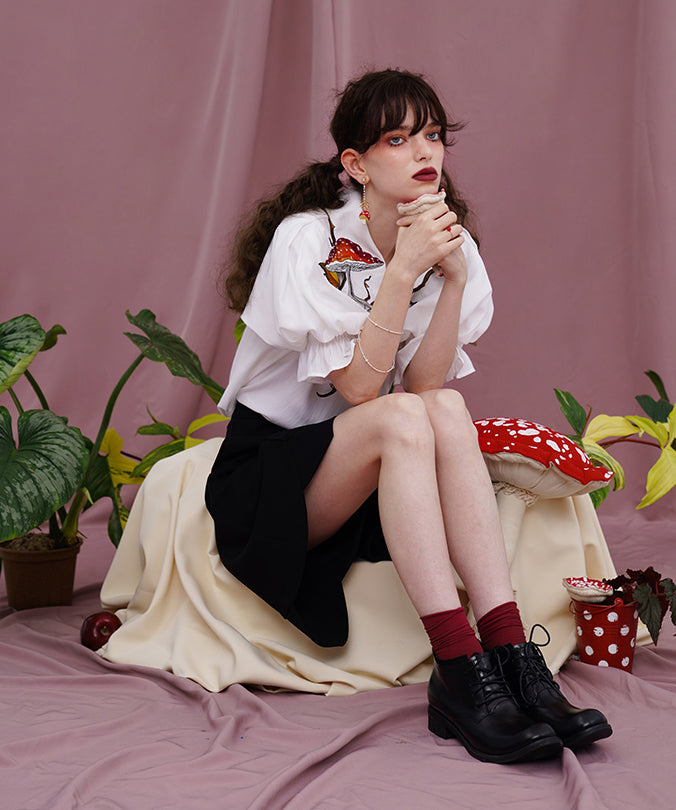 Mushroom Berry Blouse