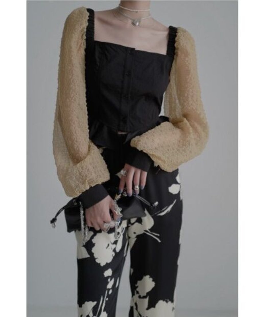 Square-neck Patchwork Top