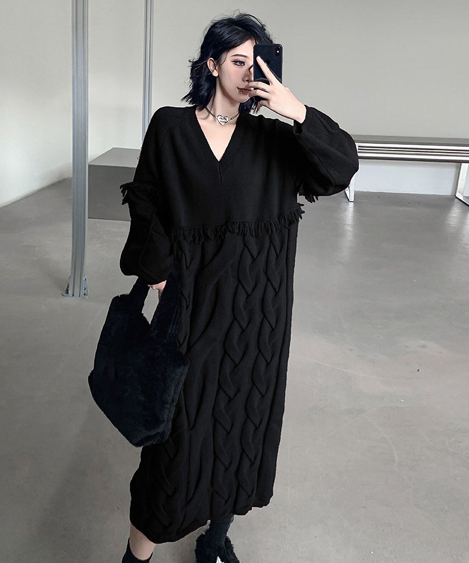 Cross Sweater Dress