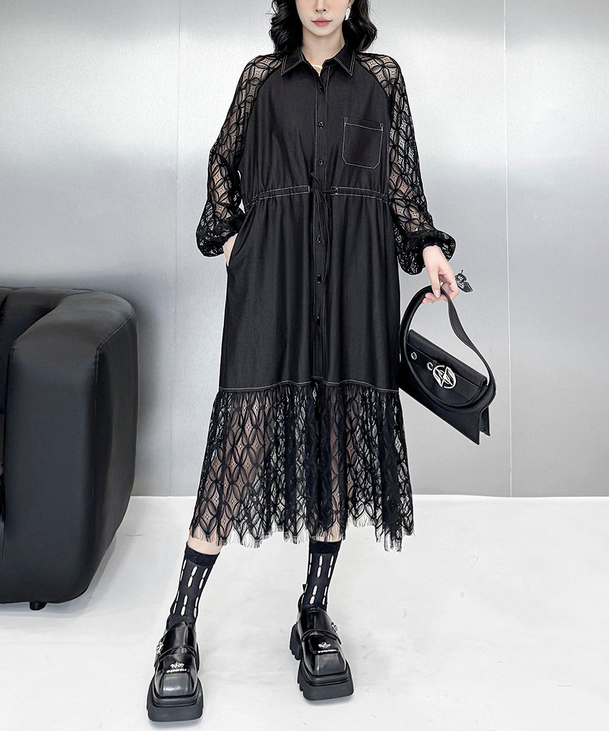 See-through Sleeve Dress