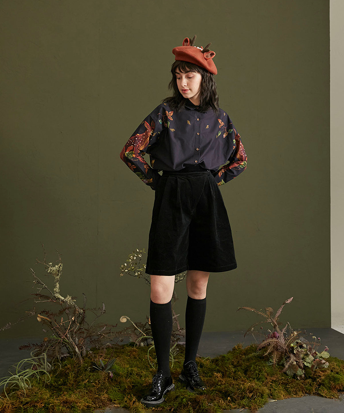 Deer Print Blouse